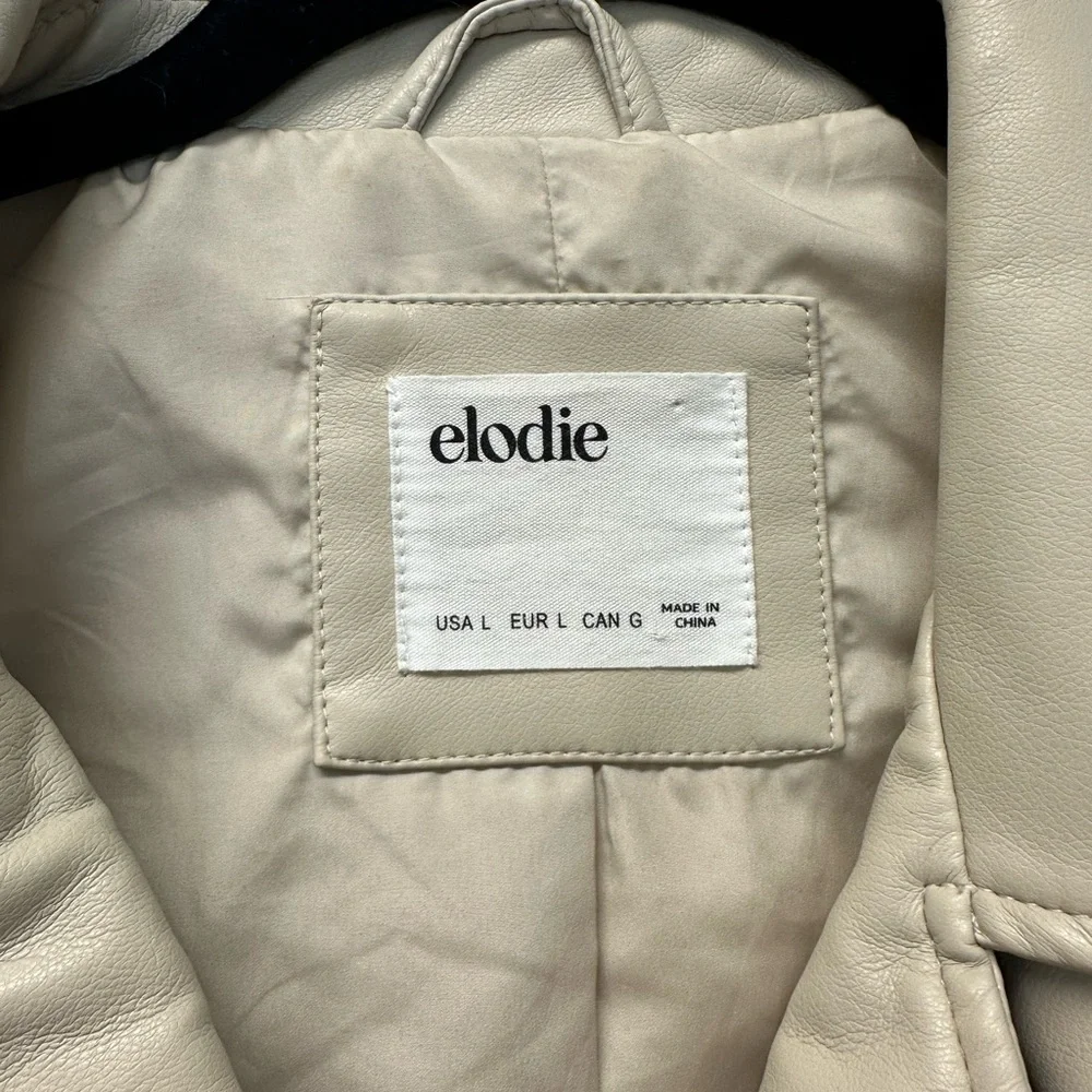 Elodie Chic cream Cropped Biker Jacket - Picture 2 of 9